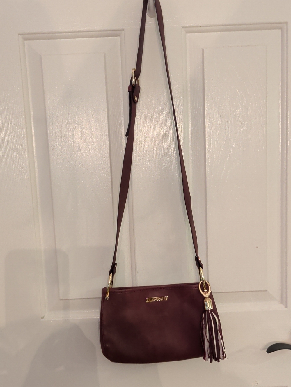 Kellie Tooke Burgundy Crossbody Bag